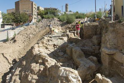 Estado de las excavaciones del barrio jud&iacute;o de Lleida