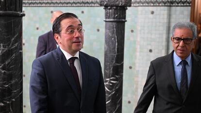 Albares, este jueves en Rabat. 