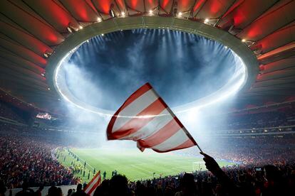 Ambiente en el Estadio Cívitas Metropolitano, uno de los feudos de LaLiga Santander a los que la UEFA ha otorgado su máxima puntuación.