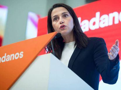 La portavoz de la Ejecutiva de Ciudadanos, Inés Arrimadas. En vídeo, las declaraciones de Arrimadas sobre posibles pactos con el PSOE.