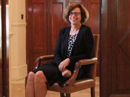 Ursula Keller, fotografiada antes de la entrevista en la sede de la Fundación BBVA.