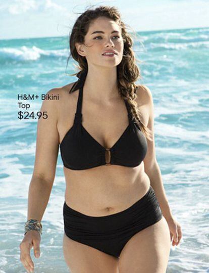 La modelo de tallas grandes Jennie Runk, en una publicidad de H&M.