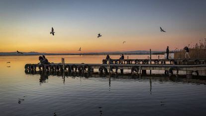 Lago de la Albufera de Valencia.