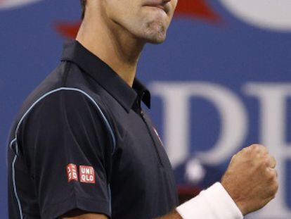 Djokovic, durante el partido ante Youzhny.