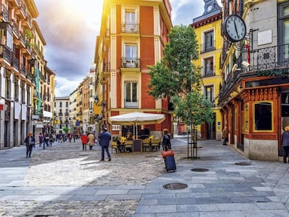 El barrio de las letras en el distrito Centro de Madrid.