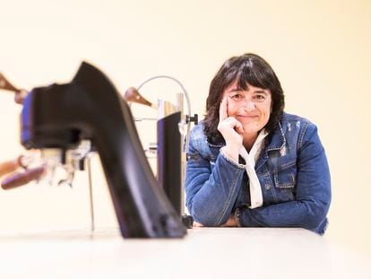 Marisa Baqué, especialista en café, durante la celebración, el pasado febrero, del Coffee Fest en el MEEU de la estación de Chamartín, en Madrid.