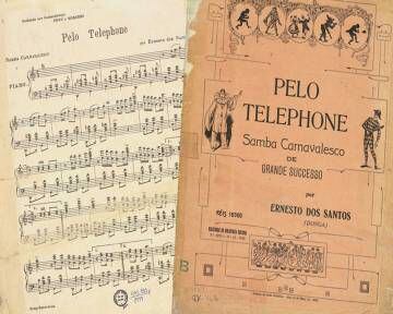 Partitura de 'Pelo no telefone', de Ernesto Dos Santos.