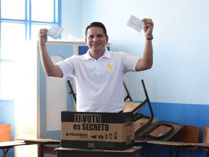 Fabricio Alvarado en las elecciones de este domingo. 
