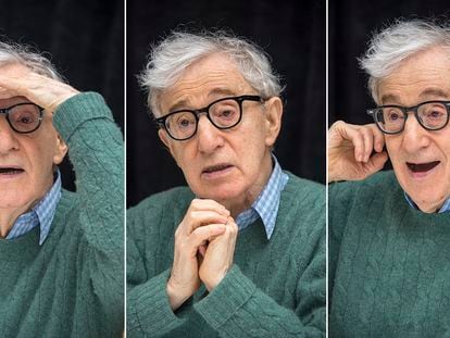 Woody Allen, en una rueda de prensa en Nueva York a finales de 2017.