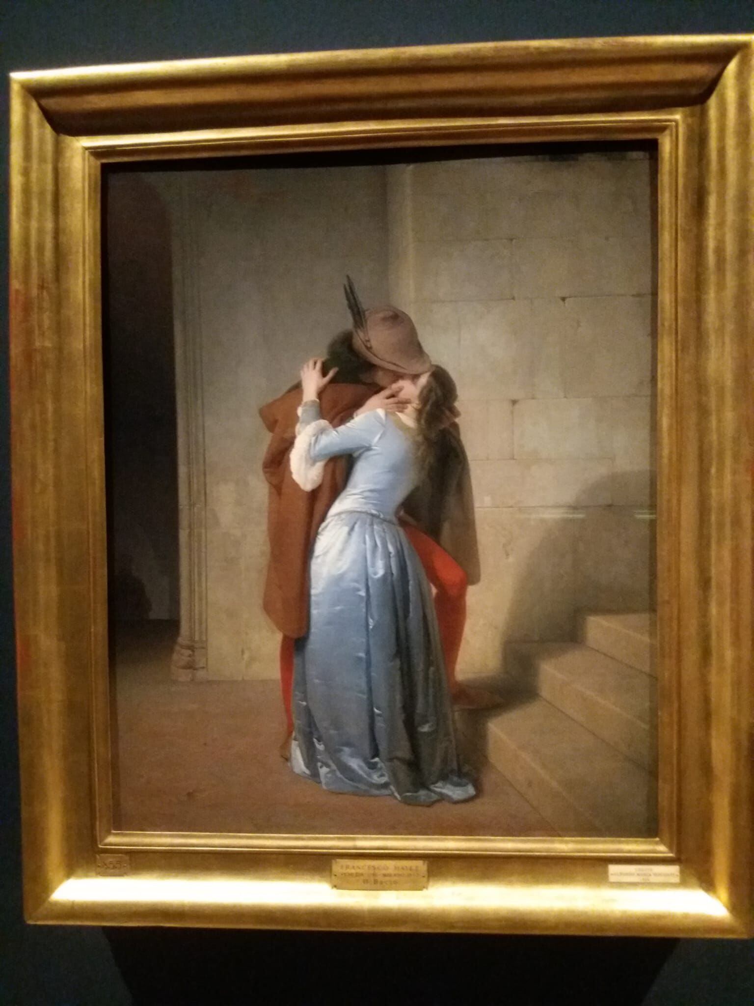 'El beso' de Hayez en la Pinacoteca de Brera, en Milán.