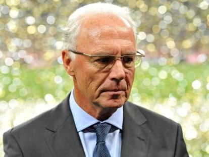 Beckenbauer el 13 de agosto de 2010 tras un amistoso.