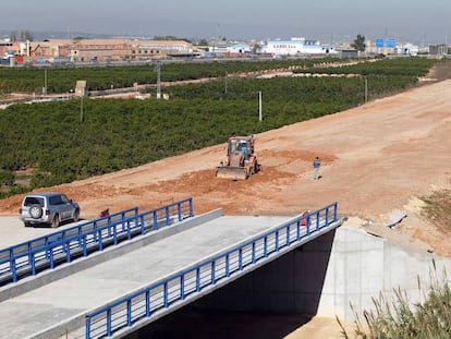 Tramo del AVE en obras.