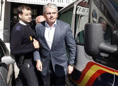 Pablo Crespo, a su llegada al Tribunal Superior de Madrid para declarar sobre el <i>caso Gürtel.</i>