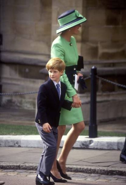 Diana y Enrique, en una boda en Windsor en 1992.