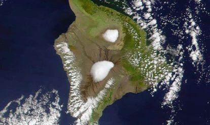 El volcán Mauna Loa (Hawai) donde se toman las muestras en una imagen de la NASA.