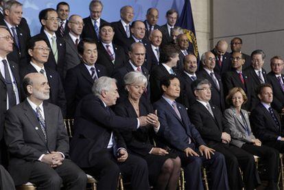 Los ministros de economía de los países miembros del G-20 reunidos en Washington.