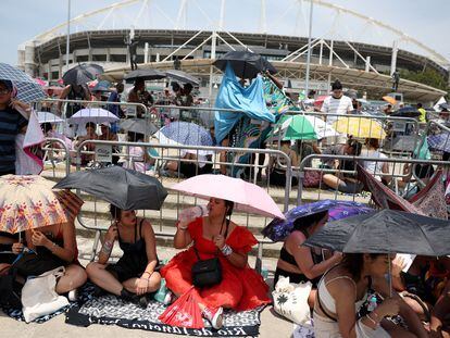 Seguidores de Taylor Swift esperan para poder acceder al estadio Nilton Santos, el pasado 18 de noviembre en Río de Janeiro.