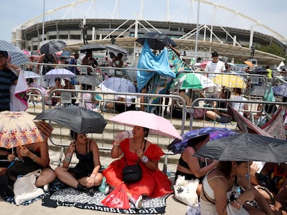 Seguidores de Taylor Swift esperan para poder acceder al estadio Nilton Santos, el pasado 18 de noviembre en Río de Janeiro.