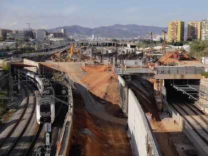 Obras de AVE en Barcelona, en una imagen de archivo.