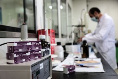 Cajas del fármaco remdesivir en un hospital egipcio, el pasado mes de junio.