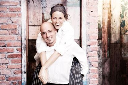 Helena Rizzo y Daniel Redondo, jefes de cocina del restaurante brasile&ntilde;o Man&iacute;.