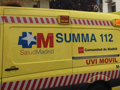 Una ambulancia del Summa, en una intervención.