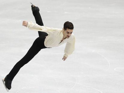 Javier Fernández, este sábado, durante su ejercicio.