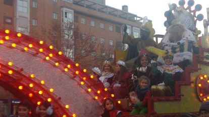 Los Reyes Magos en la cabalgata de Carabanchel de este año.