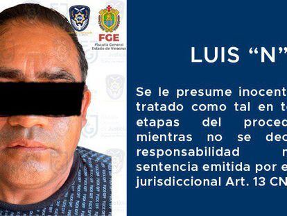 Ficha policial de Luis N, el séptimo sospechoso detenido por los asesinatos de diciembre pasado en la colonia Roma.