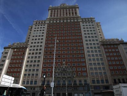 El Edificio Espa&ntilde;a de Madrid, en marzo de 2017. 