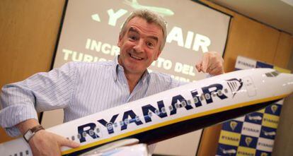 Michael O&#039;Leary, presidente de Ryanair, en mayo en Madrid.