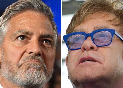 George Clooney y Elton John.