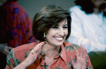 The television presenter María Teresa Campos, in 1990.