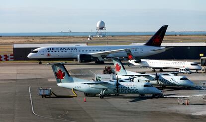 Aviones de Air Canada en el aeropuerto de Vancouver, en una imagen de archivo.