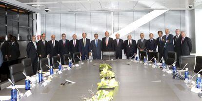 Reunión del Rey con el Consejo Empresarial para la Competitividad en agosto de 2012.
