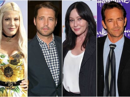 Tori Spelling, Jason Priestley, Shannen Doherty, Luke Perry y Jennie Garth.