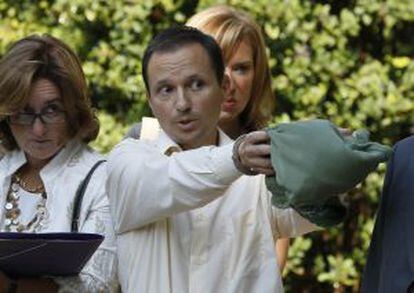 Bretón durante la recreación del día en el que desaparecieron sus hijos.