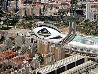 Una imagen aérea del Palau de les Arts de Valencia.
