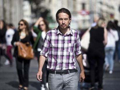 Pablo Iglesias, eurodiputado electo de Podemos, este lunes en Madrid.