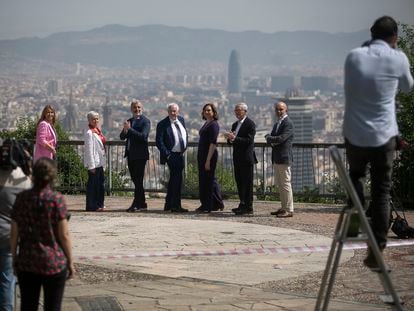 Los principales candidatos a la alcaldía de Barcelona en la fotografía convocada por EL PAÍS el pasado 27 de mayo.