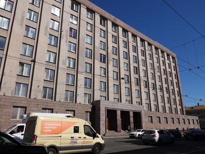 Cuartel general del FSB, los servicios secretos rusos, en San Petersburgo, el 2 de junio de 2021. Es el mismo edificio en el que el KGB soviético tenía su sede.