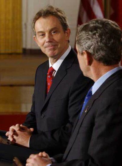 Tony Blair y George Bush, en la Casa Blanca el 31 de enero de 2003.