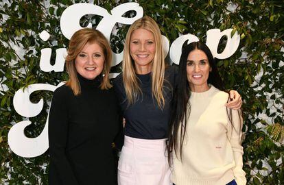 Arianna Huffington, Gwyneth Paltrow y Demi Moore en el Goop Health Summit, en Nueva York este mes de marzo.