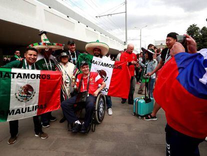 Aficionados mexicanos en Rusia.