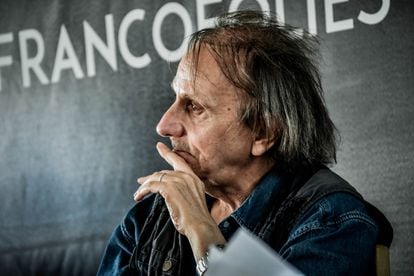 Michel Houellebecq en 2019 en un festival de música en La Rochelle.