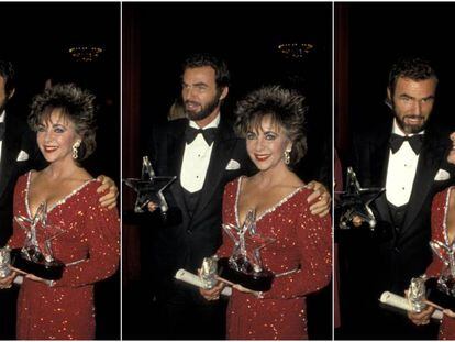 Elizabeth Taylor cobró un millón de dólares por interpretar a la egipcia más famosa de la historia gracias a Burt Reynolds. En la imagen, Reynolds y Taylor en una gala benéfica celebrada en Nueva York (1985).