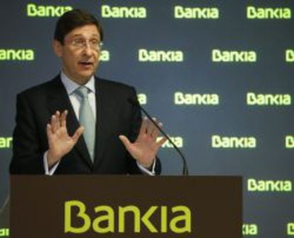 El presidente de Bankia, Jos&eacute; Ignacio Goirigolzarri, durante la presentaci&oacute;n de los resultados correspondientes a 2012. 