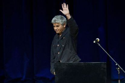 Juan Bonilla, tras ser anunciado ganador del premio Vargas Llosa.