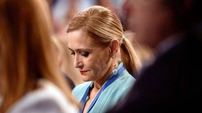 Cristina Cifuentes durante la convención nacional del PP 