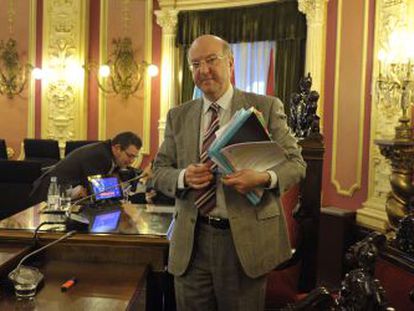 El alcalde de Ourense, Agustín Fernández, durante un pleno